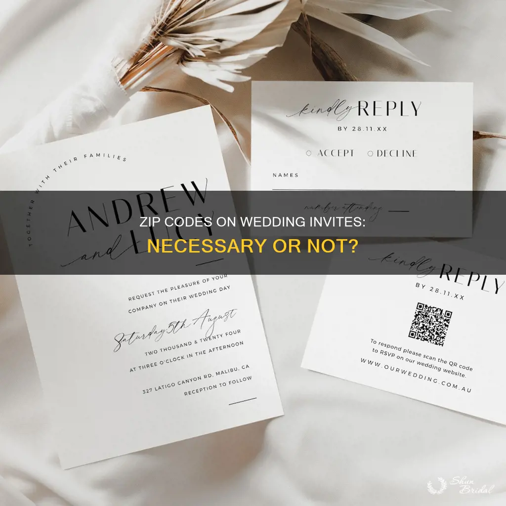 do you add zip code to your wedding invitations