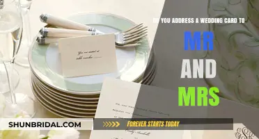 Etiquette for Addressing Wedding Cards to Mr. and Mrs