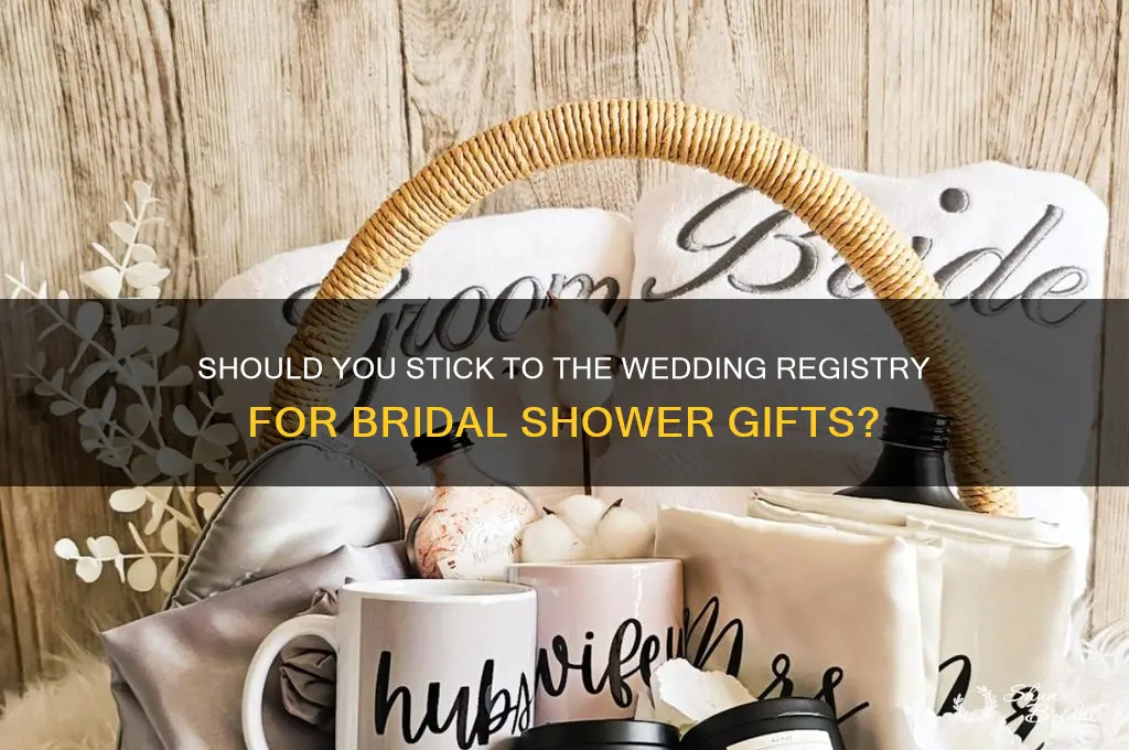 do you buy off wedding registry for bridal shower