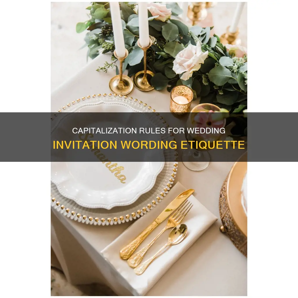 do you capitalize and guest on a wedding invitation