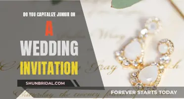 Wedding Invitation Etiquette: Junior—To Capitalize or Not?