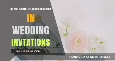 Wedding Invitation Etiquette: Capitalizing Junior and Senior