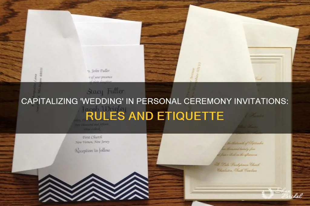 do you capitalize wedding in a person