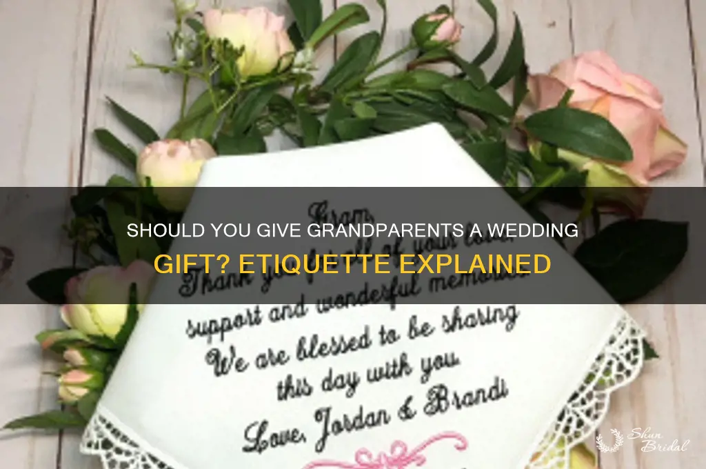 do you give grandparent gift wedding