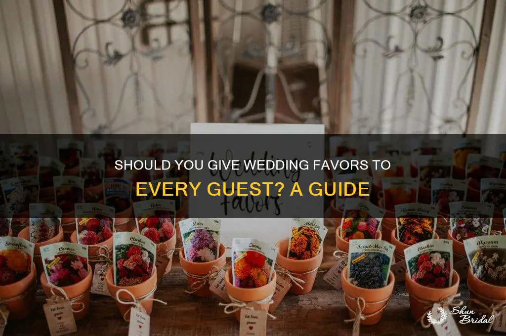 do you give wedding favors to each guest