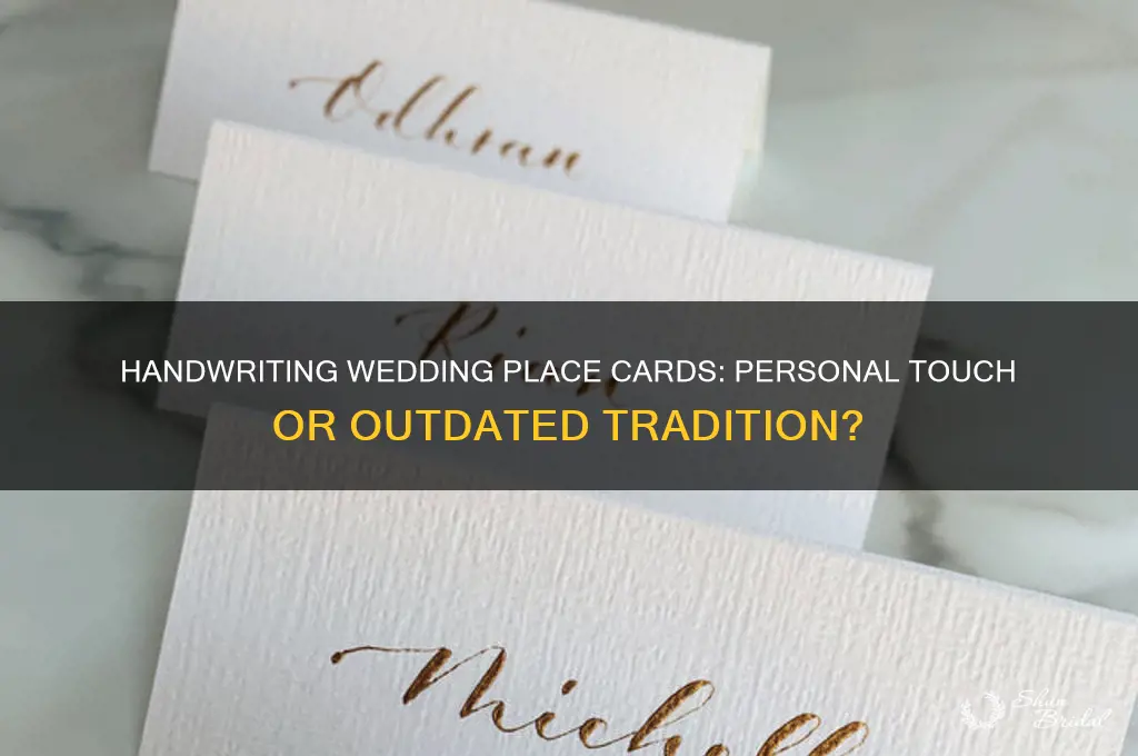 do you handwrite wedding place cards