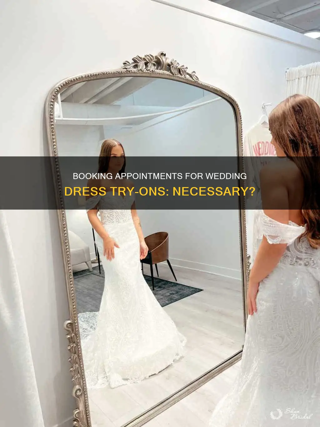 do you have to book to try on wedding dresses