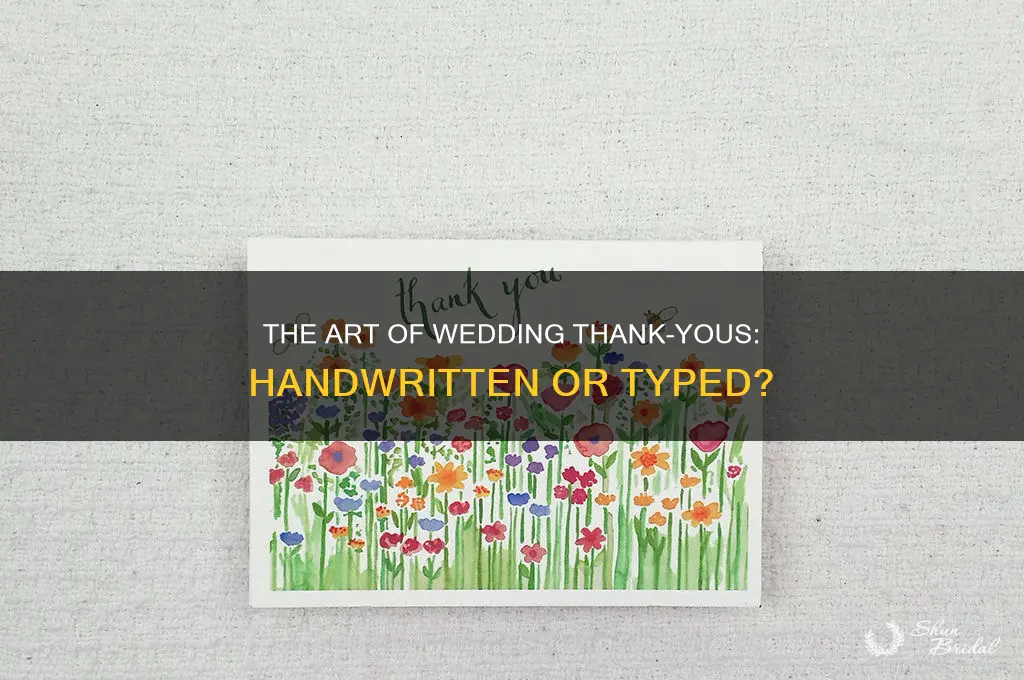 do you have to handwrite wedding thank yous