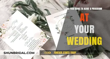 A Wedding Program: To Have or Not to Have?