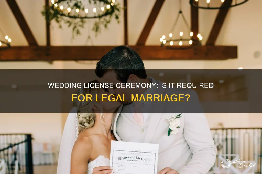 do you have to have ceremony for wedding license