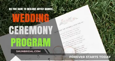 Should You Include Artist Names in Your Wedding Ceremony Program?