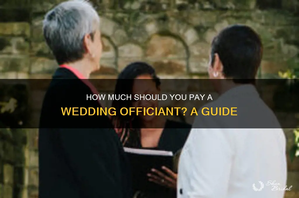 do you have to pay a wedding officiant