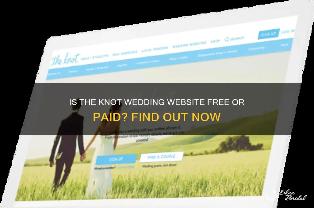 do you have to pay for the knot wedding site