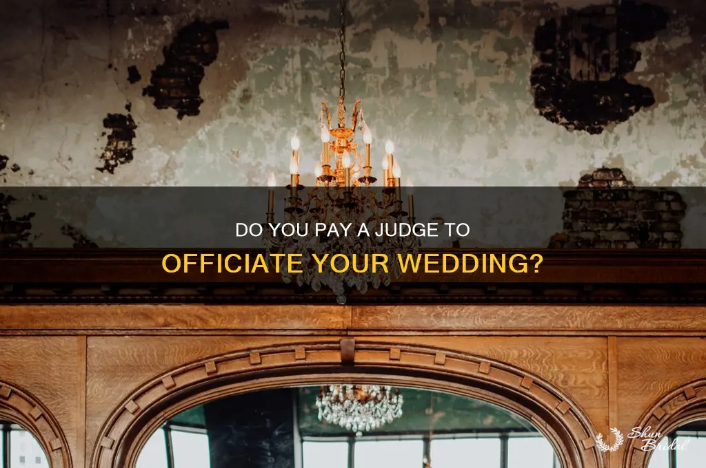 do you have to pay judge for wedding
