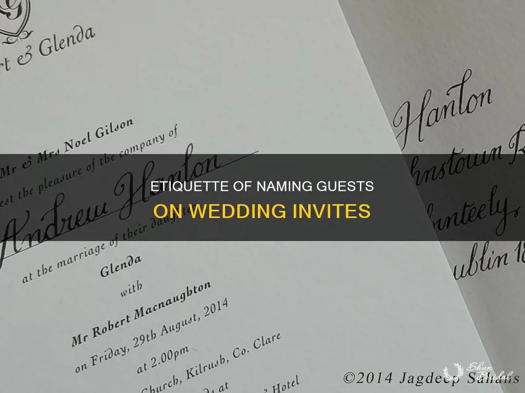 do you have to put guest names on wedding invitations