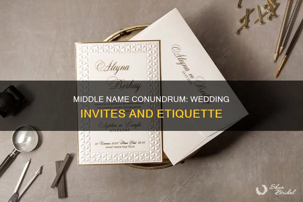 do you have to put middle names on wedding invitations