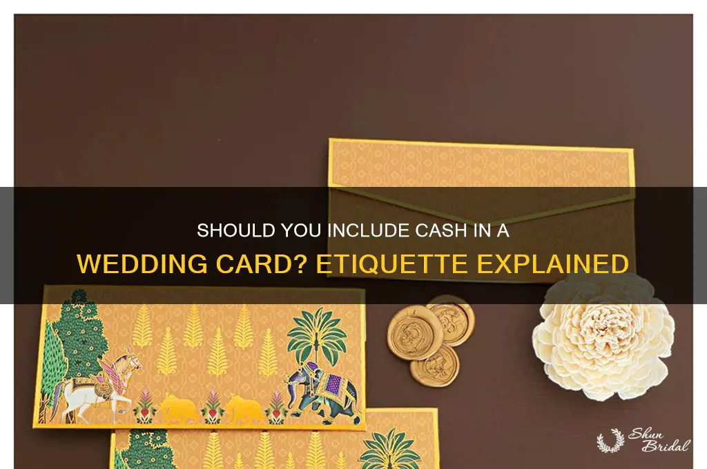 do you have to put money in a wedding card