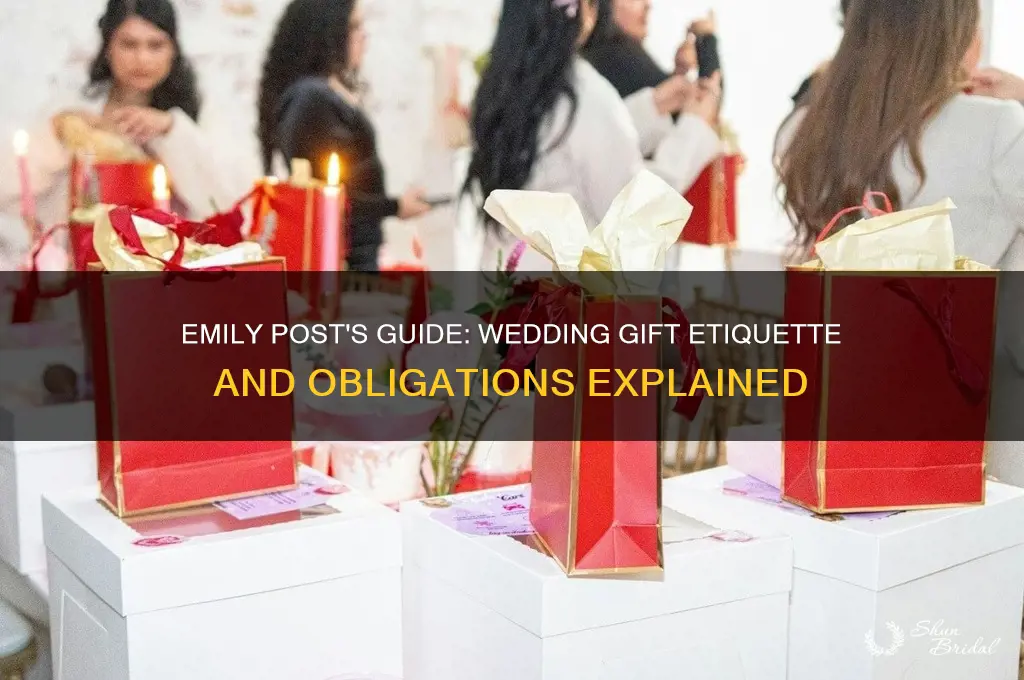 do you have to send a wedding gift emily post