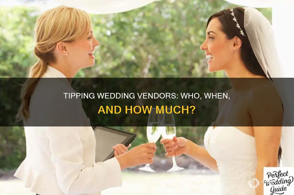 do you have to tip vendors at wedding
