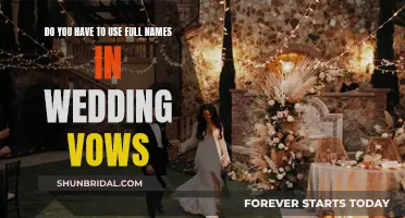 Personalizing Wedding Vows: To Use Full Names or Not?