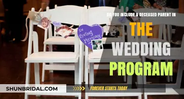 Honoring Deceased Parents: Wedding Program Etiquette