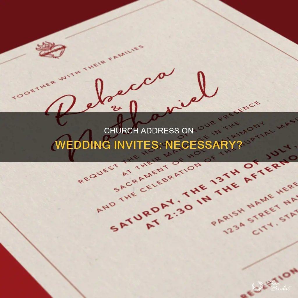 do you include address of church on wedding invitation