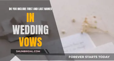 Personalizing Wedding Vows: First and Last Names