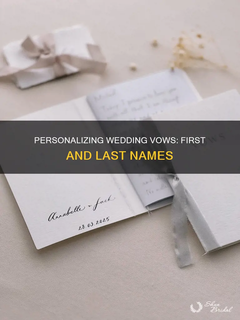 do you include first and last names in wedding vows