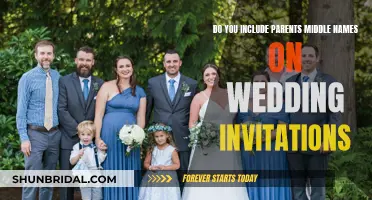 Wedding Invitation Etiquette: Parents' Middle Names Inclusion