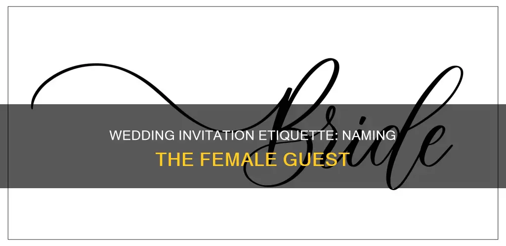 do you include the female name in a wedding invitation