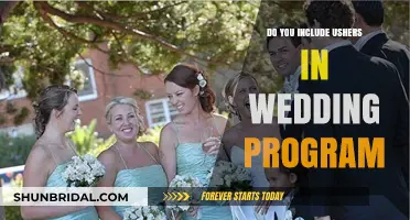 Ushers: To Include or Not in Wedding Programs?
