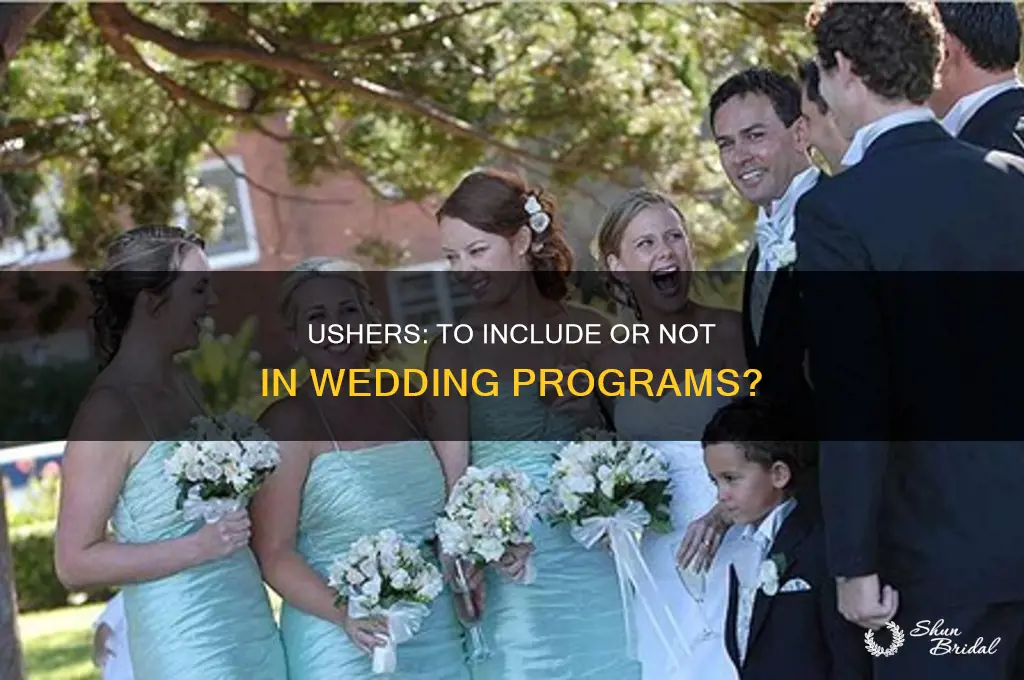 do you include ushers in wedding program