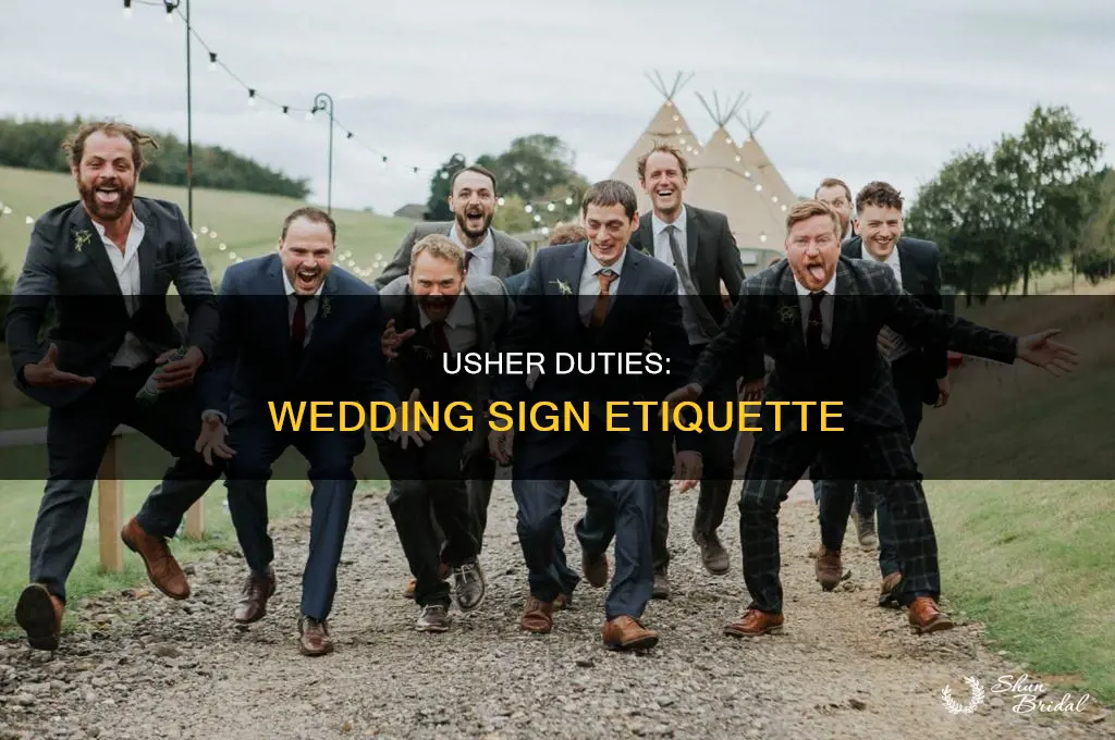do you include ushers in wedding sign