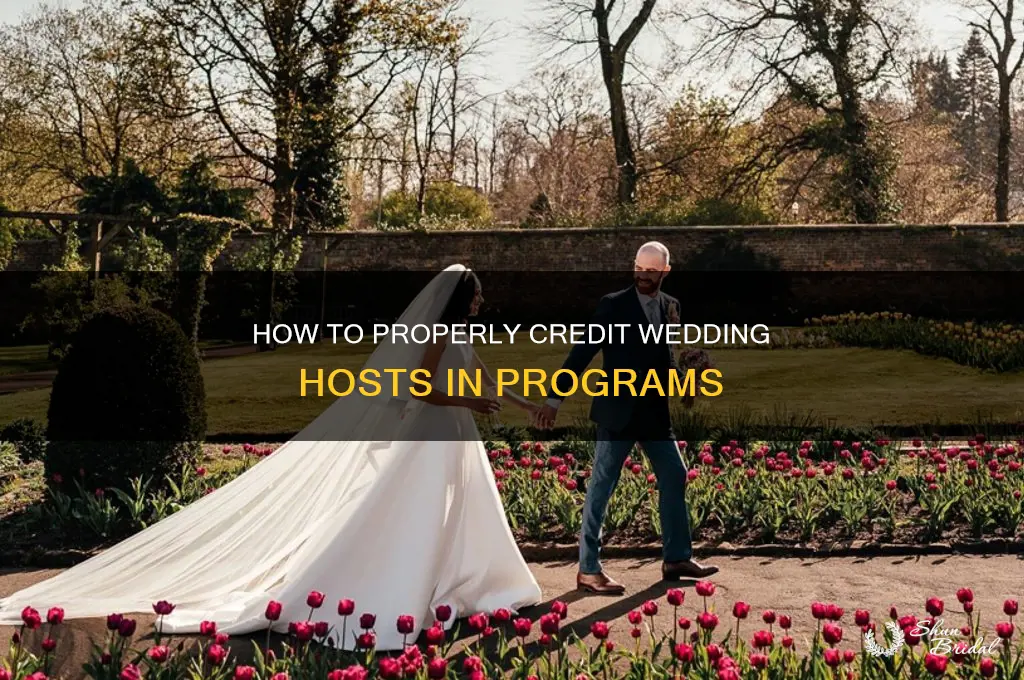 do you include wedding host on wedding program