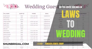 Wedding Guest List: Siblings-in-Law, Yes or No?