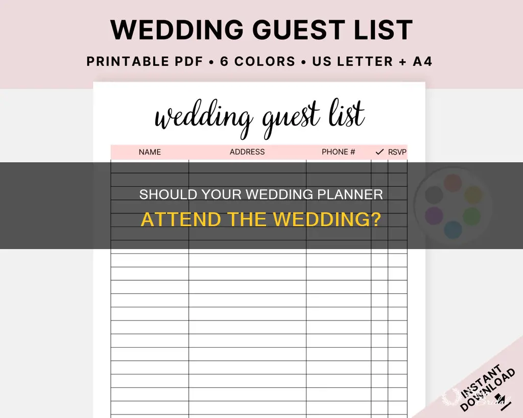 do you invite your wedding planner to the wedding