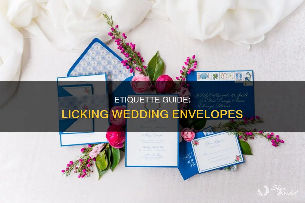do you lick wedding envelopes