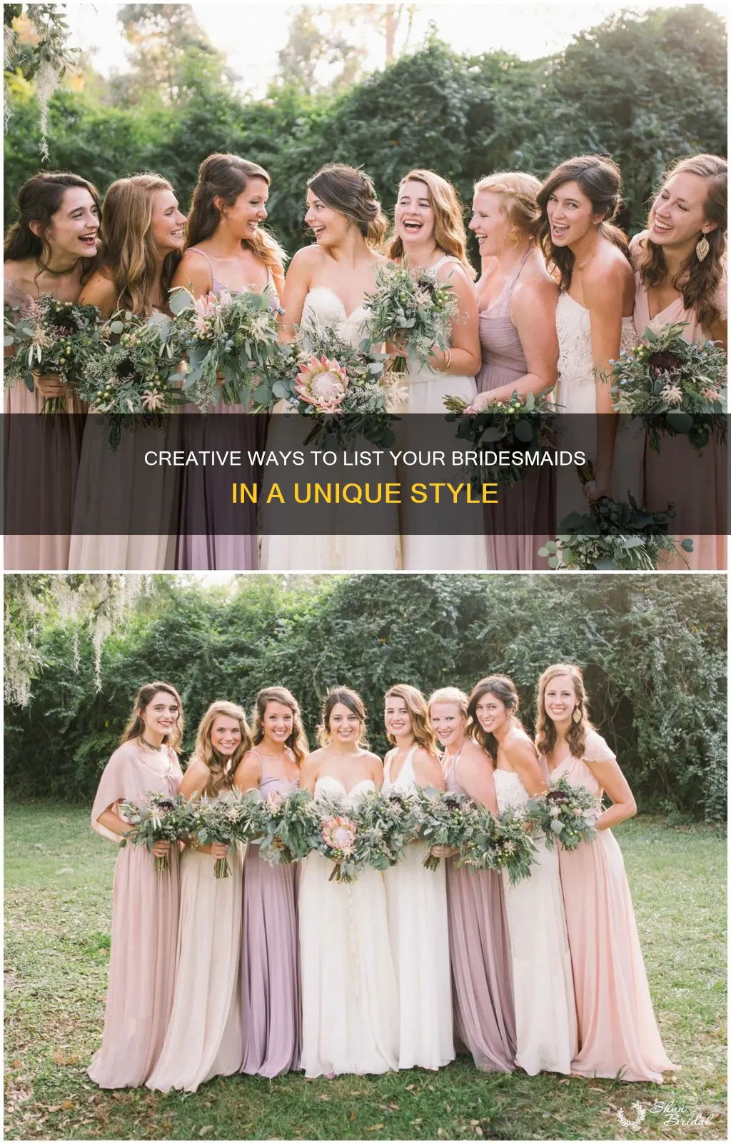 do you list bridesmaids in alphabetical order