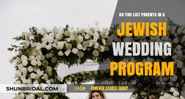 Jewish Wedding Etiquette: Parents' Names on Programs