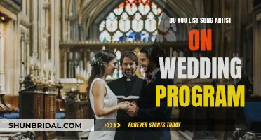 Wedding Programs: Should You Include Song Artists?