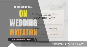 Wedding Invitation Etiquette: Should You List the Meal?