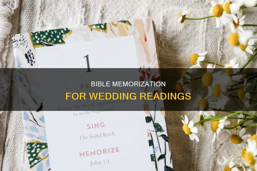 do you memorize bible readings for weddings