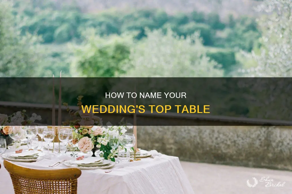 do you name the top table at a wedding