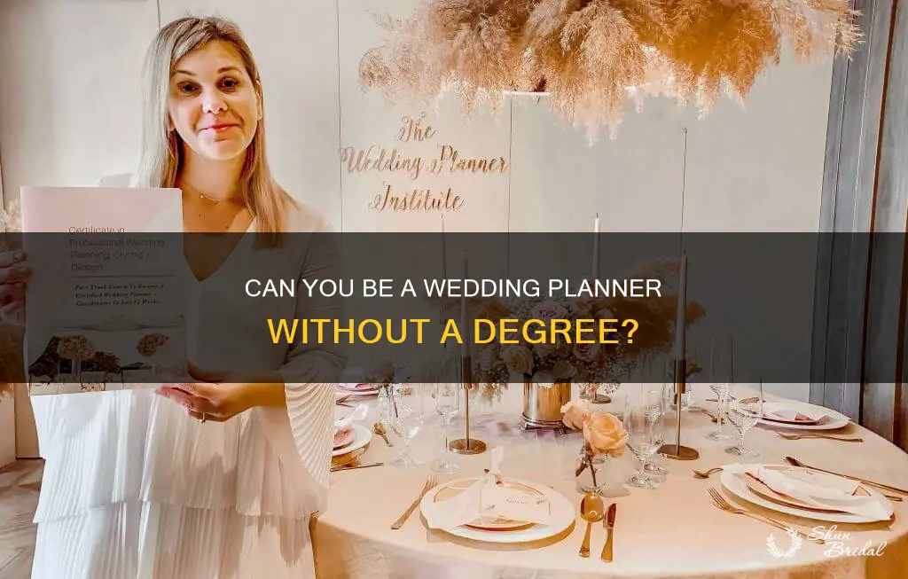 do you need a degree to be a wedding planner