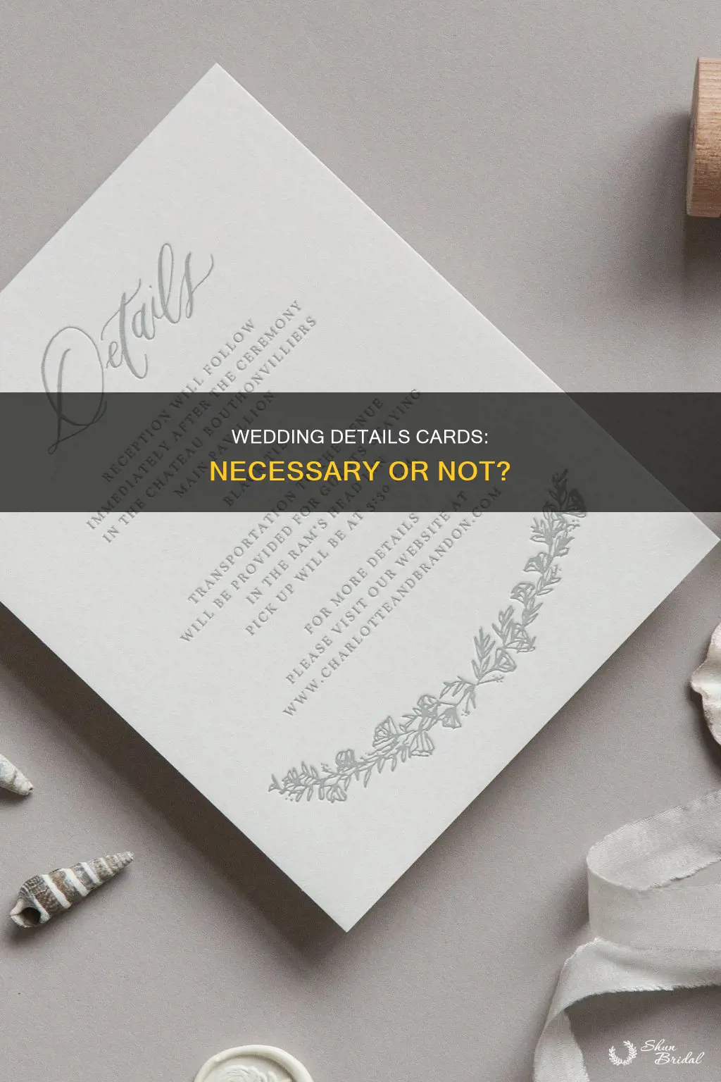 do you need a details card for wedding