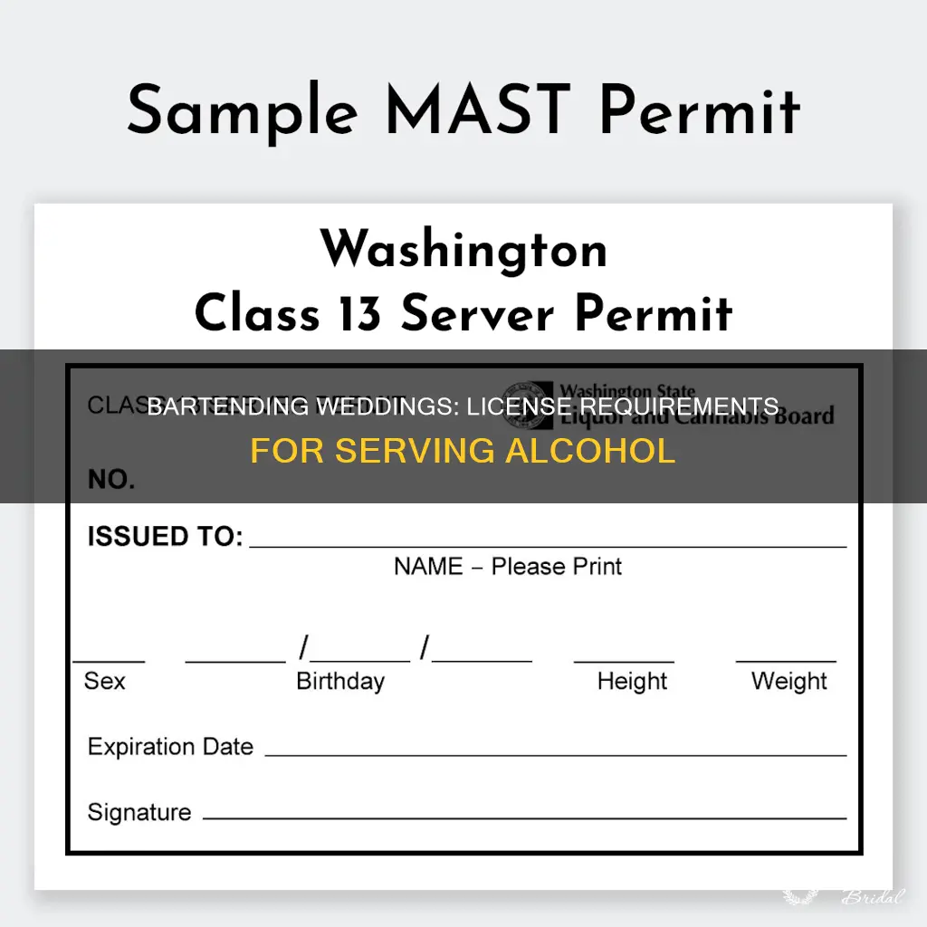 do you need a license to bartend a wedding