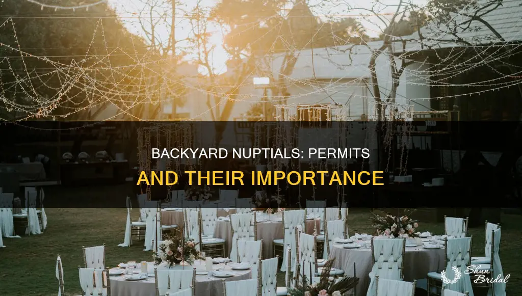 do you need a permit for a backyard wedding