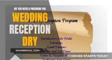 Planning a Wedding Reception: Do You Need a Program?
