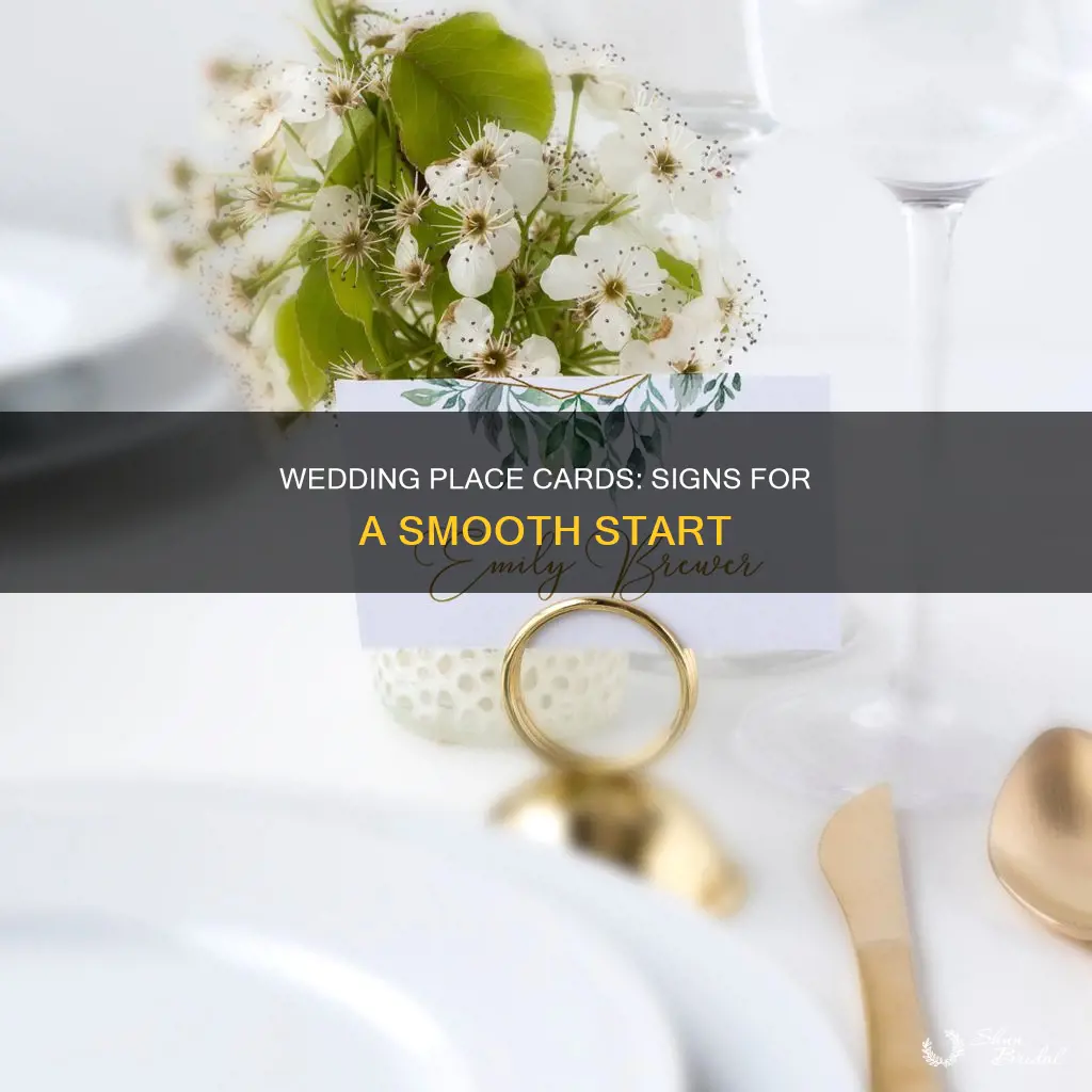 do you need a sign for wedding place cards