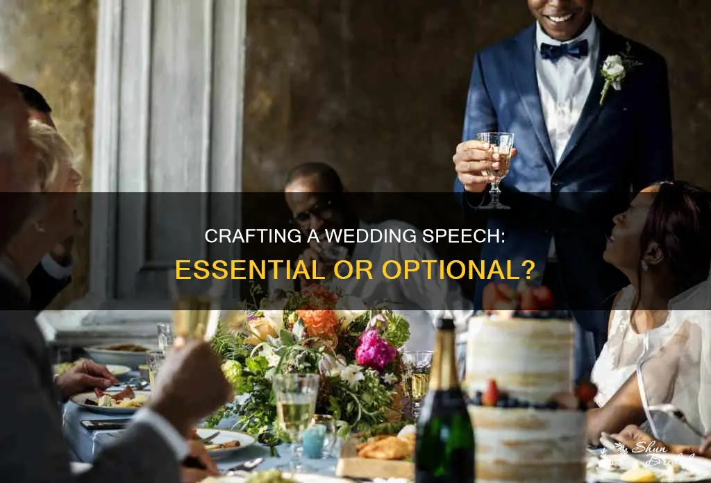 do you need a speech for a wedding